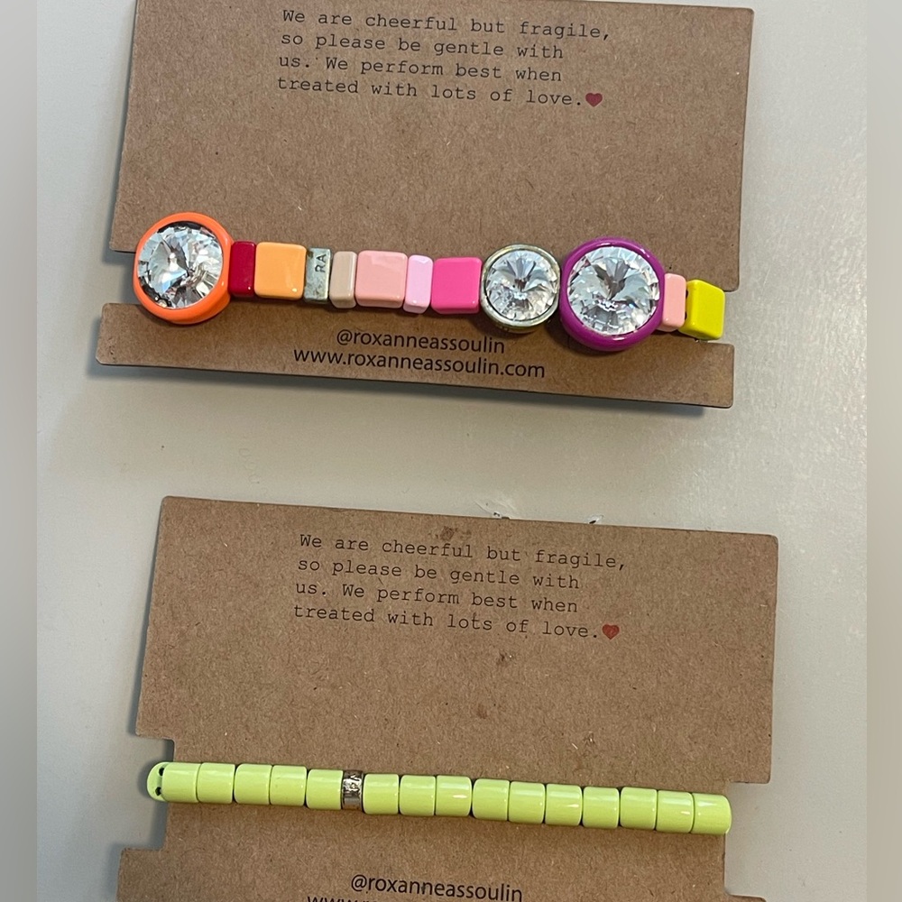 ๐ Roxanne Assoulin Gemstone Neon and Pastel Rainbow Enamel Bracelets ๐ - Picture 3 of 5